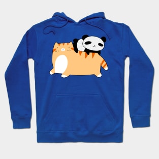 Orange Tabby Cat and Panda Hoodie